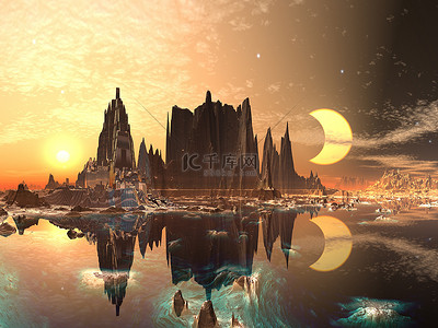 庙宇設計背景图片_日食结束伊莱克特拉总理