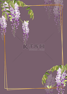 花卉抽象水彩紫色花朵装饰背景