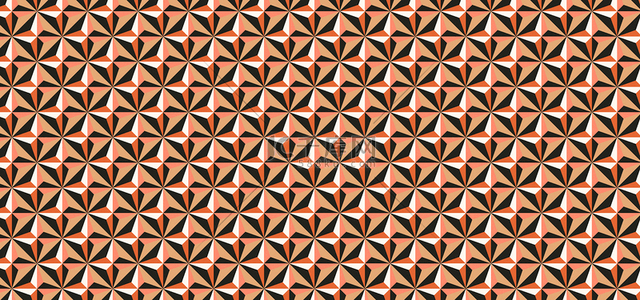 抽象风格的橙色三角形平铺背景