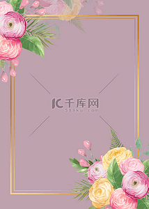 手绘水彩粉色花朵背景图片_花卉抽象水彩花瓣植物背景