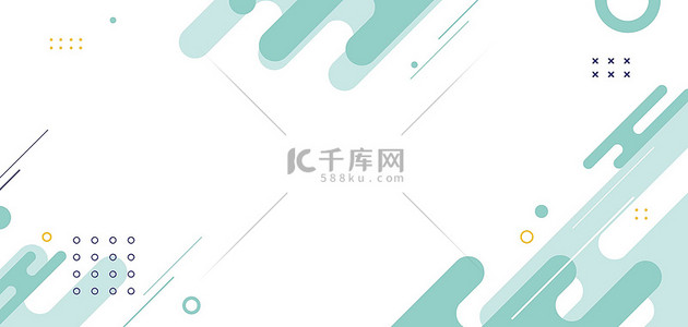 迎新海报背景图片_简约几何绿色小清新banner