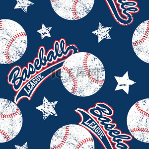 棒球和星星无缝模式