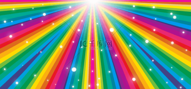 抽象线条创意星光彩虹背景