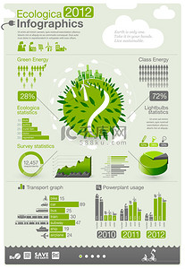 生态信息图形集合-能源产业-图表、 符号、 图形元素