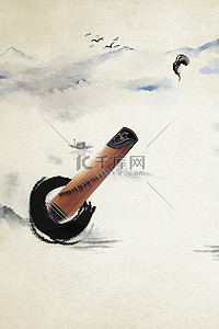 国风音乐背景图片_音乐海报古筝乐器