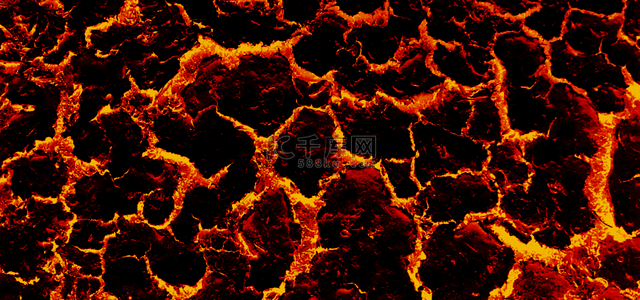 熔岩特效背景图片_岩浆火山喷发背景