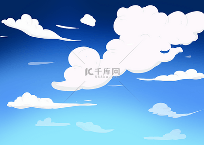 云朵日本动漫风格漂亮背景