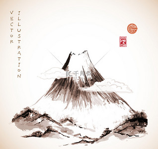 富士康简介背景图片_日本风格的富士山山