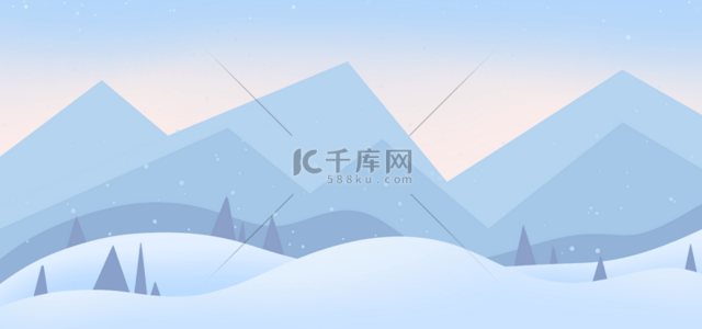 雪山风景背景图片_雪山雪景圣诞背景