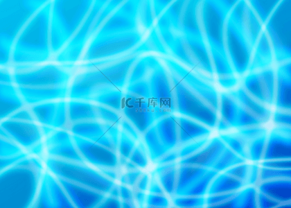 蓝色渐变水滴背景图片_抽象线条光效蓝色背景