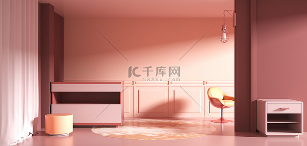 家背景图片_暖色家居家装c4d