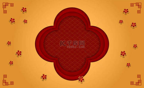 Postcard for Happy Chinese new year. chinese traditional. Chinese background of vector