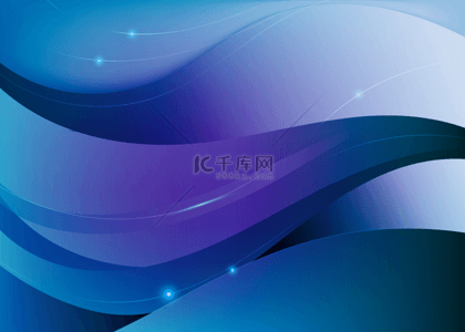 波点海报设计背景图片_渐变商务蓝紫色线条曲线背景