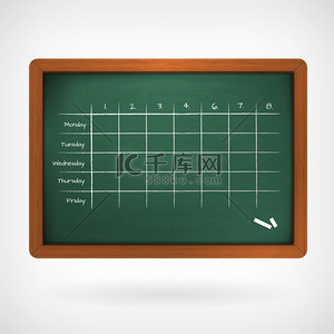 学校背景图片_学校的时间表上黑板矢量图