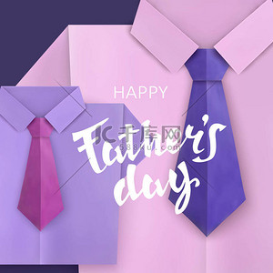 父亲节背景背景图片_父亲节。庆祝背景与经典衬衫和领带。矢量插图