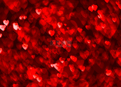 结婚元素背景图片_光效爱心红色结婚背景