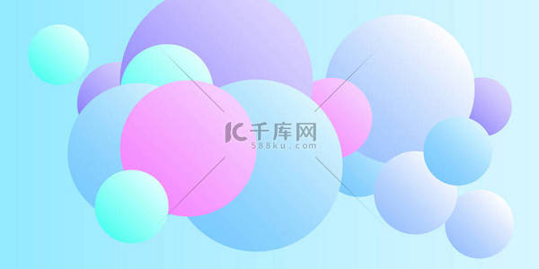 名片设计模板图片背景图片_流行的抽象名片,背景上有球的渐变形状.用于三维图形设计的彩色球。几何背景设计.