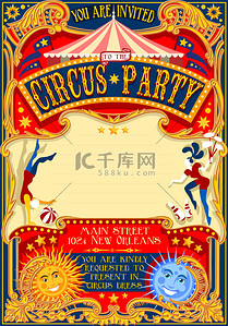 close01背景图片_Circus 01 Invitation Vintage 2D