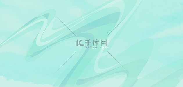 河流曲线背景图片_简约水彩河流绿色纹理banner