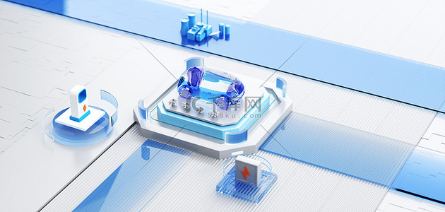 3d商务科技背景图片_商务玻璃科技汽车