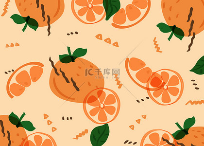 橘子橙色水果背景