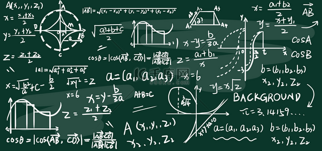 证明背景图片_黑板上的手绘教育数学公式背景