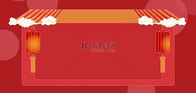 红色春节办年货背景图片