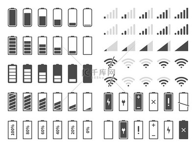 信号和电池图标网络信号强度和电话收费水平电池状态互联网无线加载矢量系统电源及时完成标志设置信号和电池图标网络信号强度和电话收费水平巴特