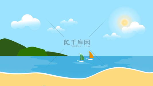 大海背景图片_海边极简风格电脑壁纸