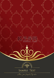 space背景图片_Vintage background golden frame with copy space vector