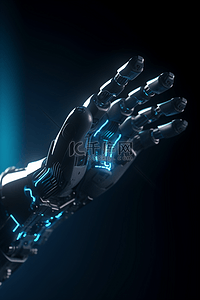 机械手臂背景图片_机械手臂科技未来深色背景