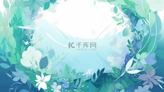 夏背景图片_创意夏天花框装饰背景