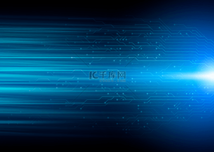 木板背景图片_电脑光效光束科技主题蓝色商务背景