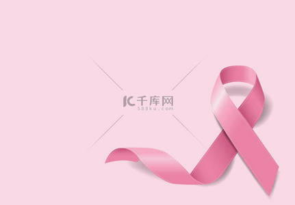乳腺癌认知海报设计及粉红背景