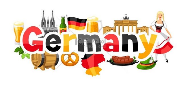 德国背景设计德国民族传统符号和物品德国背景设计德国的民族传统象征