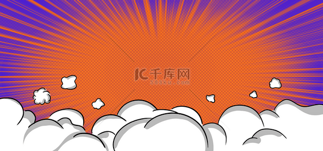 对话框模板背景图片_漫画波普风格背景