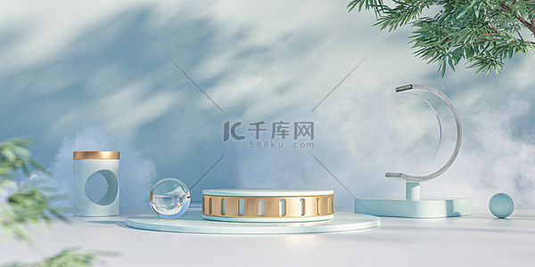 展台电商c4d背景图