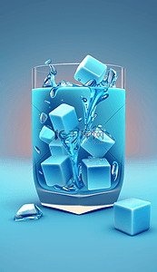 夏季3D立体清凉冰水