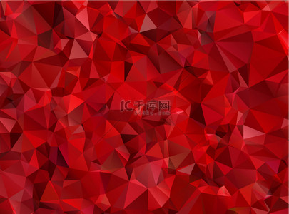 血红色背景图片_石榴石红抽象背景多边形