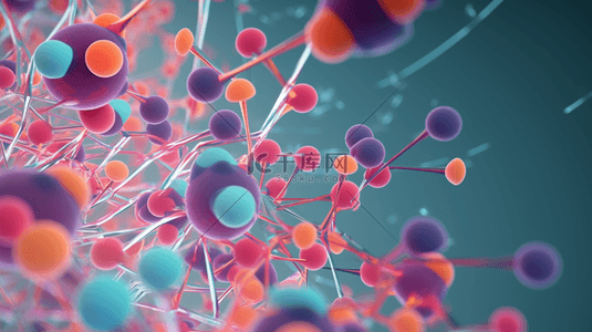 细胞背景图片_彩色生物科技细胞背景