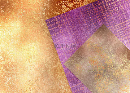 金色质感纹理紫色抽象条纹背景