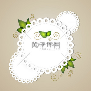 wedding背景图片_Vector floral frame. Vector illustration.