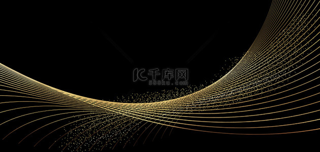 黑金线条背景图片_商务科技线条黑金大气质感海报背景