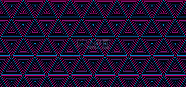 八十年代波普艺术背景图片_三角形几何条纹抽象紫色无缝背景