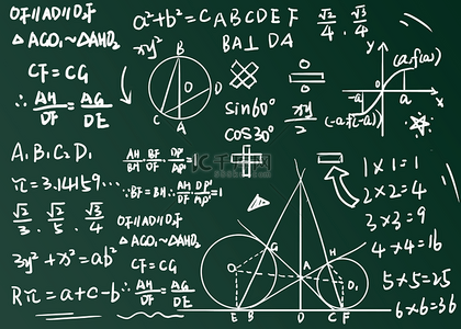 学习化学背景图片_几何线条图形教育数学公式背景