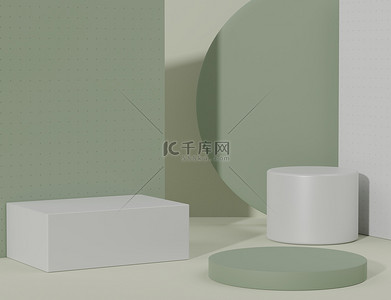 花西子专题页背景图片_空的Podium的三维彩色渲染。用干净设计的空白底座和店面。产品展示的最小场景。化妆品广告的背景摘要.