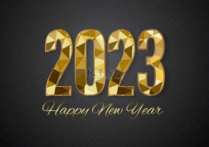 2023 Happy New Year background design. Postcard, banner, poster. Vector Illustration.Wishing you Happy New Year 2021 lines, handwritten lettering, typography, design, sparkling, gold, star.