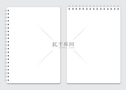 背景图片_空白的现实螺旋记事本笔记本