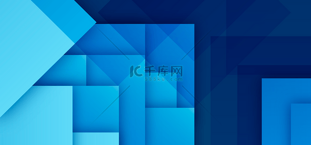 几何方块立体背景图片_科技几何方块矩形色块立体质感高级光效蓝色商务抽象背景