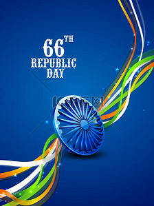 66 共和国日庆祝活动的概念.